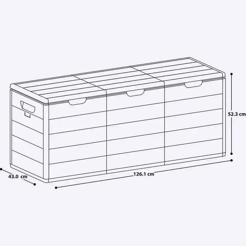 Rimax 79Gal Resin Deck Storage Box Mocha (14224) Rimax 79Gal Resin Deck Storage Box Mocha (14224)